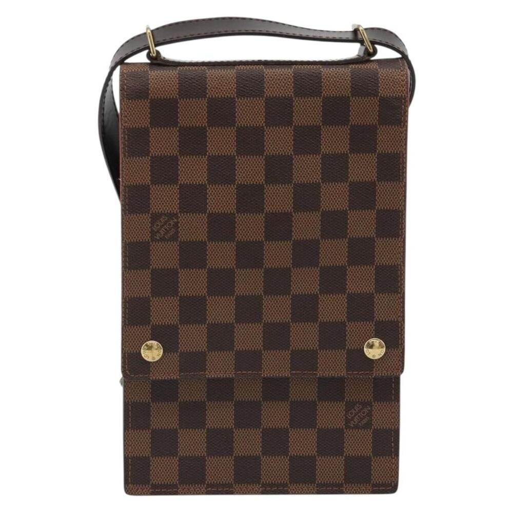 Louis Vuitton Damier Ebene Portello Shoulder Bag Brown